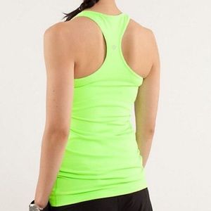 Lululemon cool racerback tank in neon green